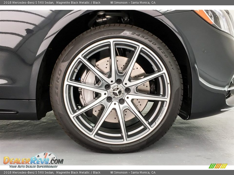 2018 Mercedes-Benz S 560 Sedan Magnetite Black Metallic / Black Photo #9
