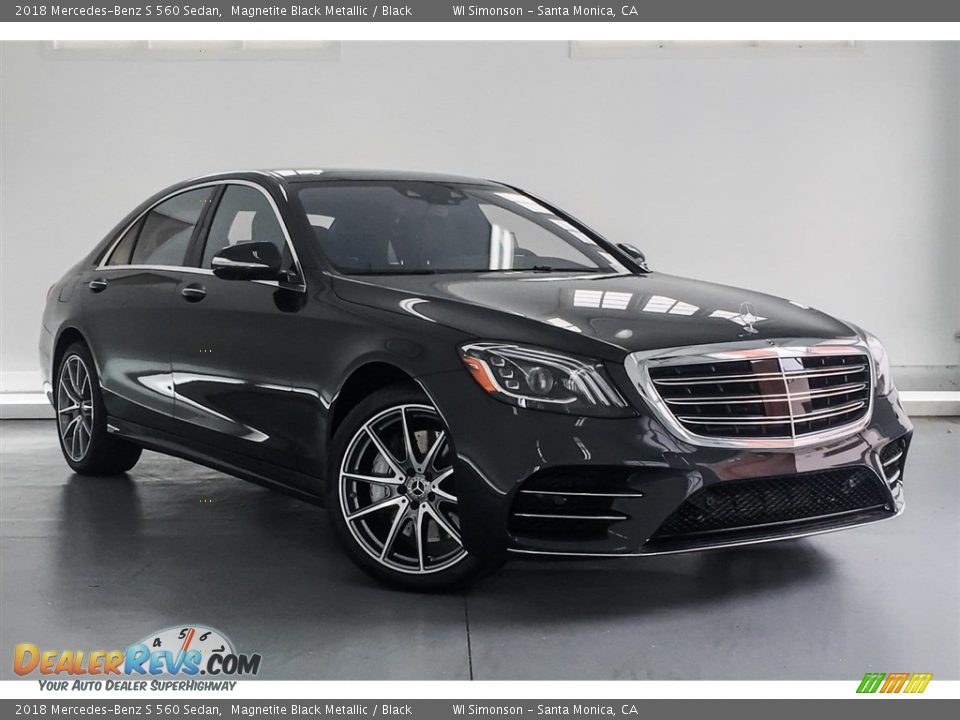 2018 Mercedes-Benz S 560 Sedan Magnetite Black Metallic / Black Photo #12
