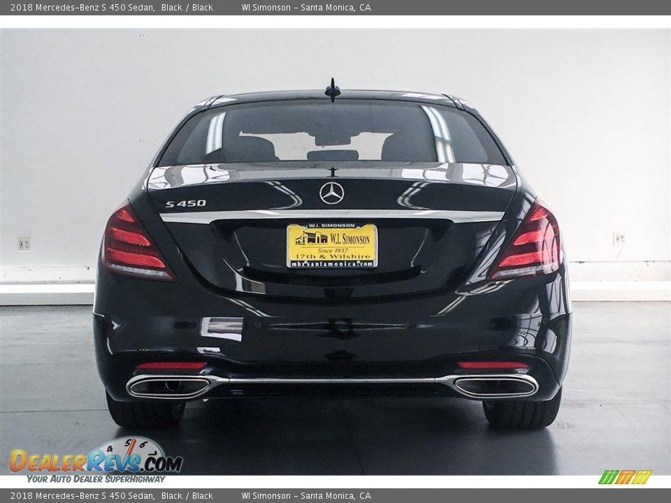 2018 Mercedes-Benz S 450 Sedan Black / Black Photo #4