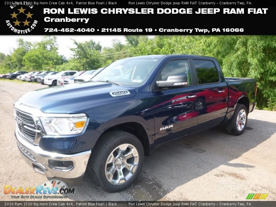 2019 Ram 1500 Big Horn Crew Cab 4x4 Patriot Blue Pearl / Black Photo #1