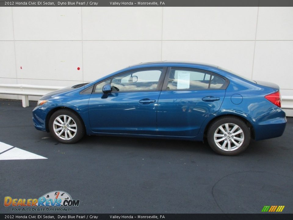 2012 Honda Civic EX Sedan Dyno Blue Pearl / Gray Photo #2