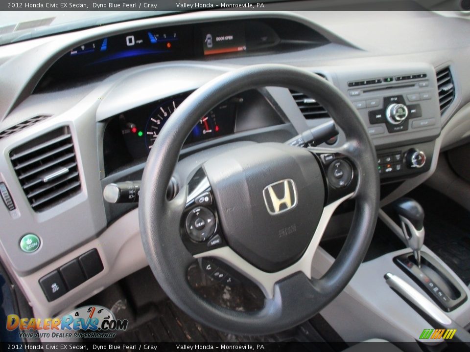 2012 Honda Civic EX Sedan Dyno Blue Pearl / Gray Photo #13
