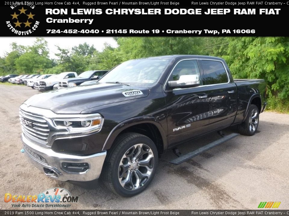 2019 Ram 1500 Long Horn Crew Cab 4x4 Rugged Brown Pearl / Mountain Brown/Light Frost Beige Photo #1