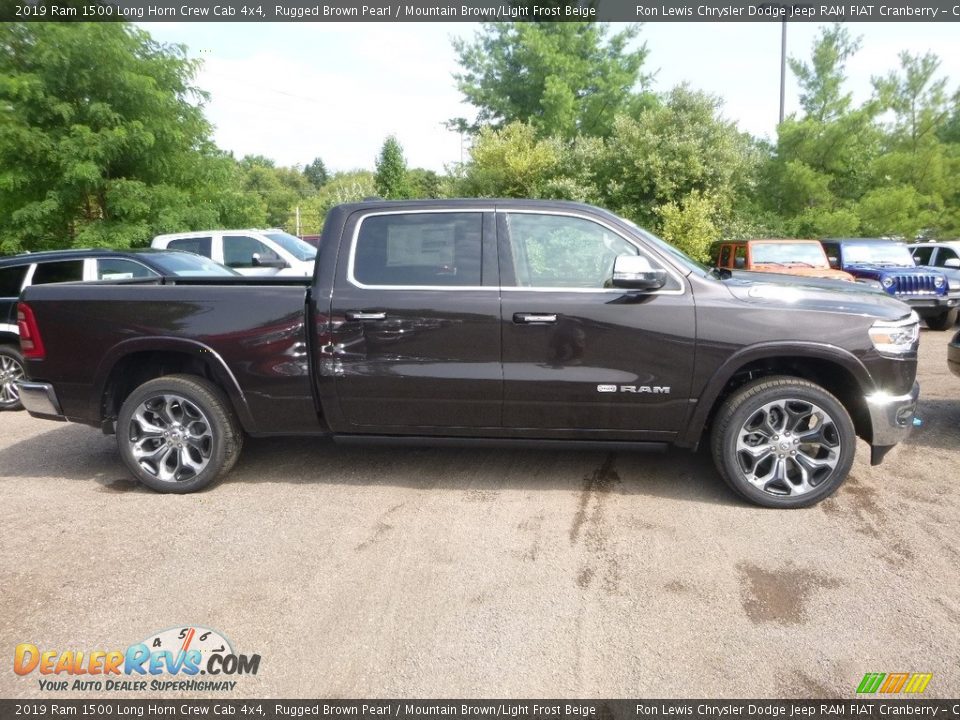 2019 Ram 1500 Long Horn Crew Cab 4x4 Rugged Brown Pearl / Mountain Brown/Light Frost Beige Photo #6