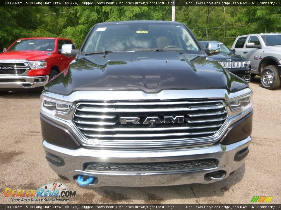 2019 Ram 1500 Long Horn Crew Cab 4x4 Rugged Brown Pearl / Mountain Brown/Light Frost Beige Photo #8