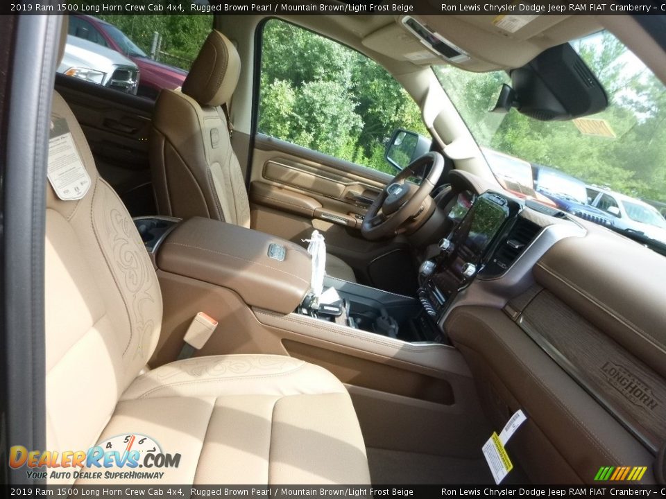 2019 Ram 1500 Long Horn Crew Cab 4x4 Rugged Brown Pearl / Mountain Brown/Light Frost Beige Photo #10