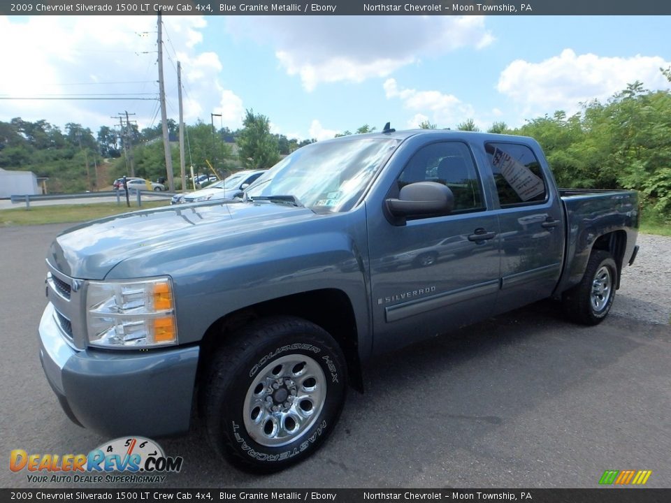 2009 Chevrolet Silverado 1500 LT Crew Cab 4x4 Blue Granite Metallic / Ebony Photo #1