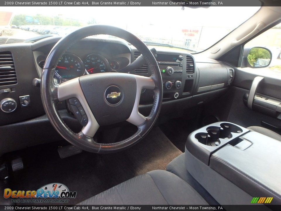 2009 Chevrolet Silverado 1500 LT Crew Cab 4x4 Blue Granite Metallic / Ebony Photo #10