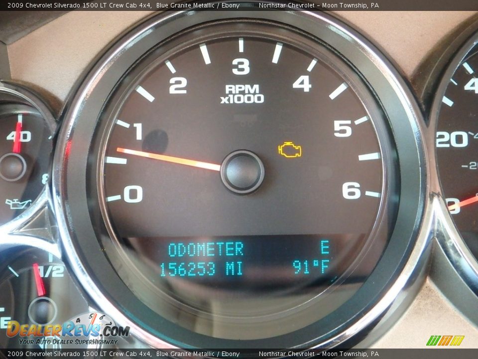 2009 Chevrolet Silverado 1500 LT Crew Cab 4x4 Blue Granite Metallic / Ebony Photo #15