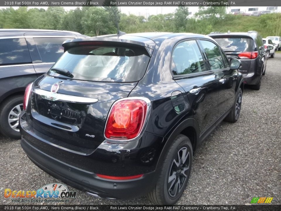 2018 Fiat 500X Pop AWD Nero Cinema (Black) / Black Photo #5