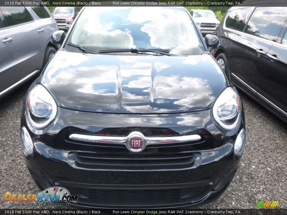 2018 Fiat 500X Pop AWD Nero Cinema (Black) / Black Photo #7