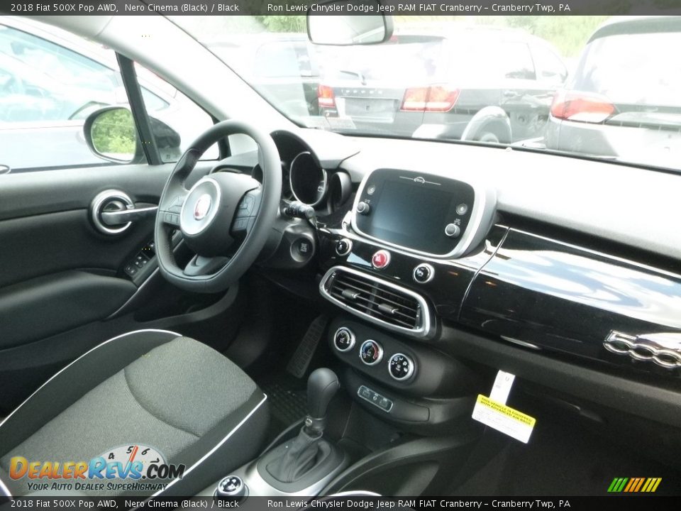 2018 Fiat 500X Pop AWD Nero Cinema (Black) / Black Photo #9