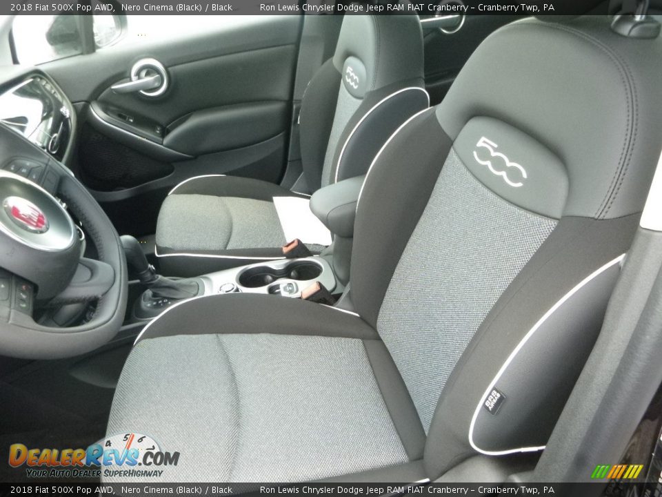 2018 Fiat 500X Pop AWD Nero Cinema (Black) / Black Photo #12