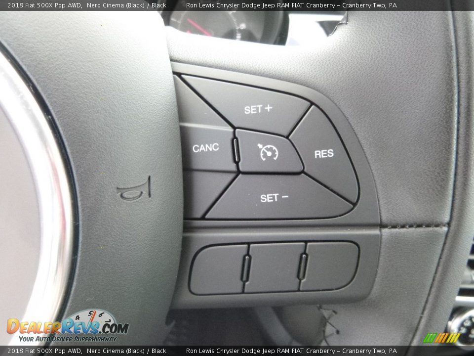 2018 Fiat 500X Pop AWD Nero Cinema (Black) / Black Photo #17