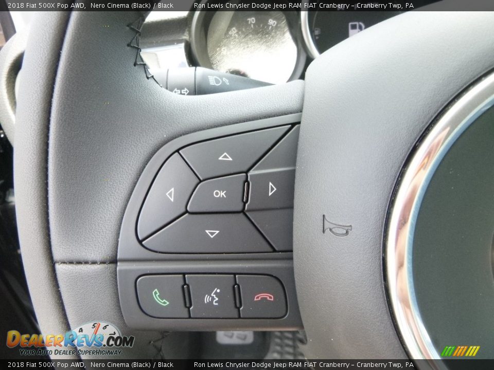 2018 Fiat 500X Pop AWD Nero Cinema (Black) / Black Photo #18