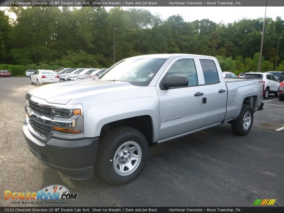 Front 3/4 View of 2019 Chevrolet Silverado LD WT Double Cab 4x4 Photo #1