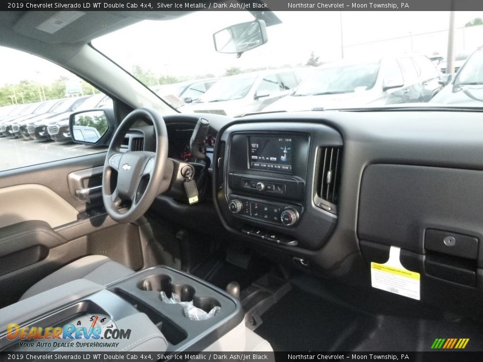 Dashboard of 2019 Chevrolet Silverado LD WT Double Cab 4x4 Photo #11