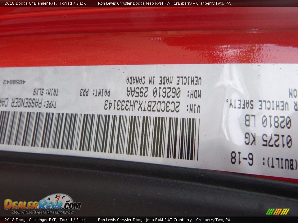 2018 Dodge Challenger R/T Torred / Black Photo #15