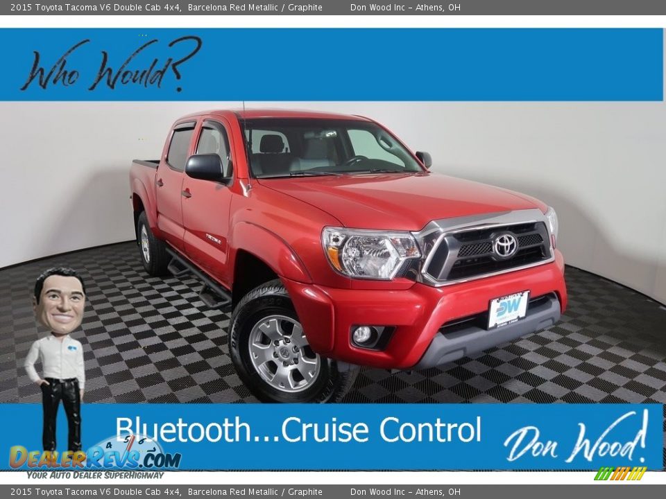 2015 Toyota Tacoma V6 Double Cab 4x4 Barcelona Red Metallic / Graphite Photo #1