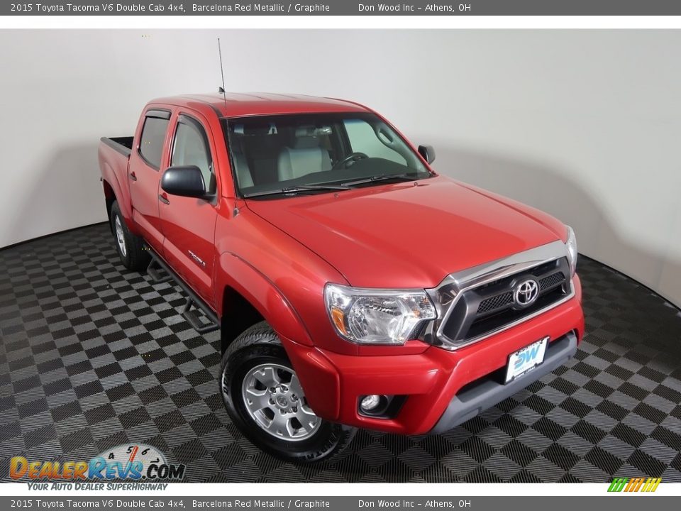 2015 Toyota Tacoma V6 Double Cab 4x4 Barcelona Red Metallic / Graphite Photo #2