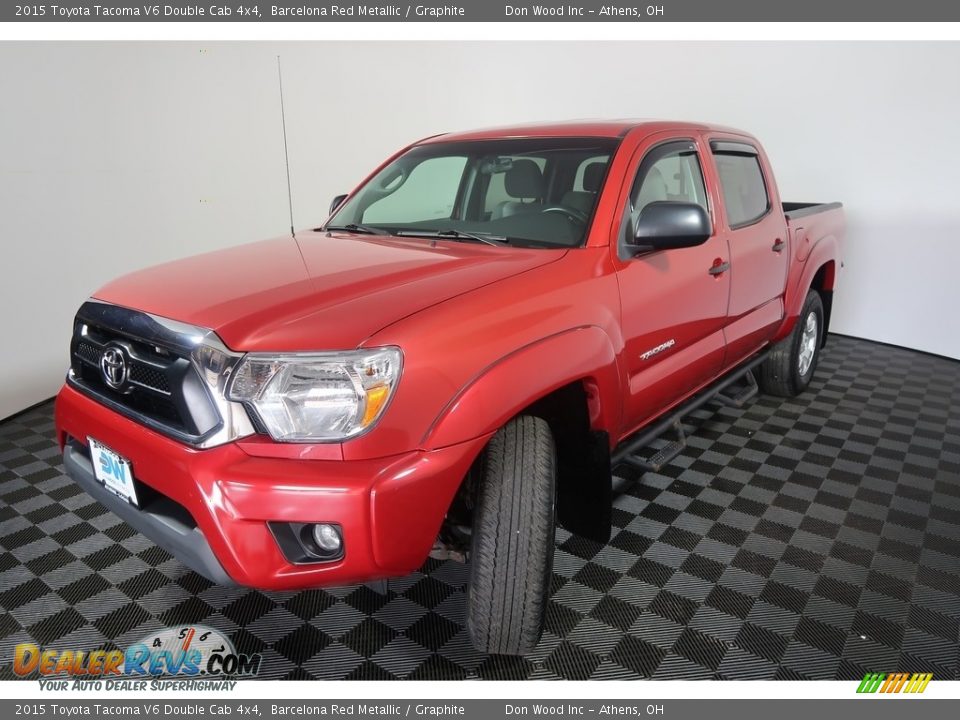 2015 Toyota Tacoma V6 Double Cab 4x4 Barcelona Red Metallic / Graphite Photo #6