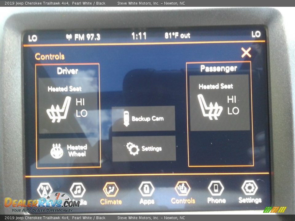 2019 Jeep Cherokee Trailhawk 4x4 Pearl White / Black Photo #25