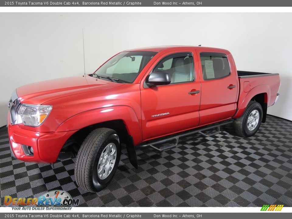 2015 Toyota Tacoma V6 Double Cab 4x4 Barcelona Red Metallic / Graphite Photo #7