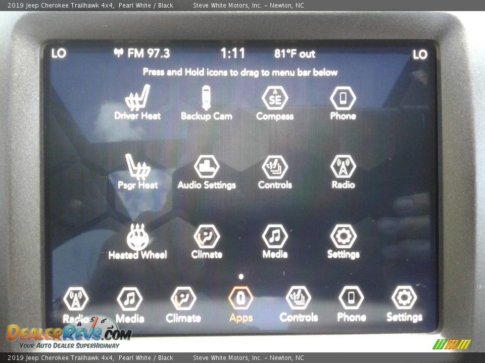 2019 Jeep Cherokee Trailhawk 4x4 Pearl White / Black Photo #26