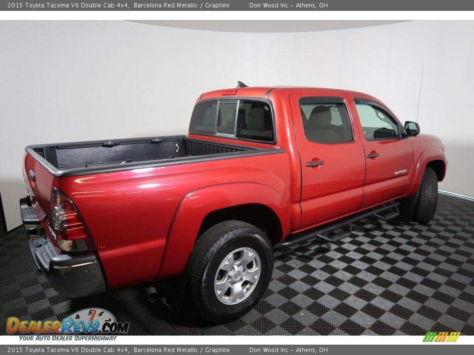 2015 Toyota Tacoma V6 Double Cab 4x4 Barcelona Red Metallic / Graphite Photo #12