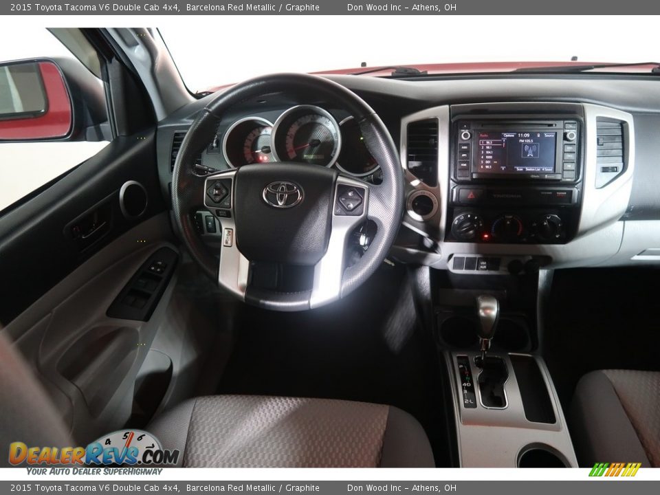 2015 Toyota Tacoma V6 Double Cab 4x4 Barcelona Red Metallic / Graphite Photo #13
