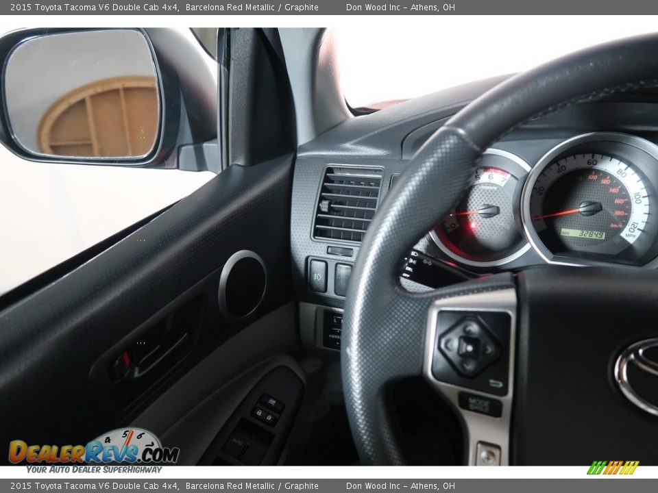 2015 Toyota Tacoma V6 Double Cab 4x4 Barcelona Red Metallic / Graphite Photo #15