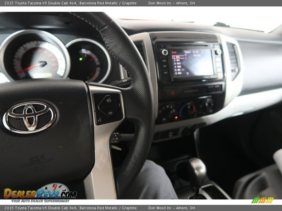 2015 Toyota Tacoma V6 Double Cab 4x4 Barcelona Red Metallic / Graphite Photo #17