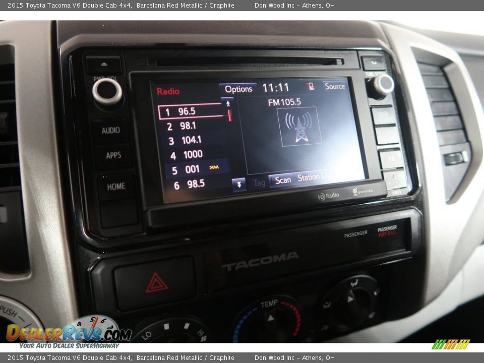2015 Toyota Tacoma V6 Double Cab 4x4 Barcelona Red Metallic / Graphite Photo #20