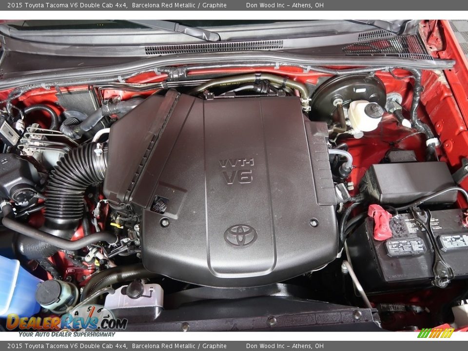 2015 Toyota Tacoma V6 Double Cab 4x4 Barcelona Red Metallic / Graphite Photo #31