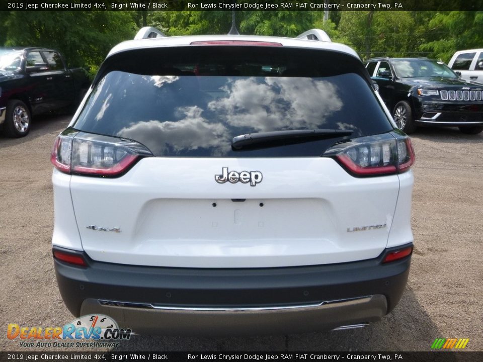 2019 Jeep Cherokee Limited 4x4 Bright White / Black Photo #4