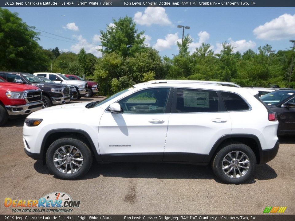 2019 Jeep Cherokee Latitude Plus 4x4 Bright White / Black Photo #2