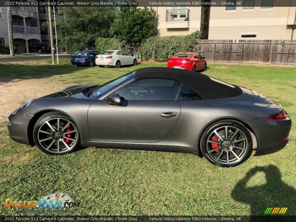 2012 Porsche 911 Carrera S Cabriolet Meteor Grey Metallic / Stone Grey Photo #14