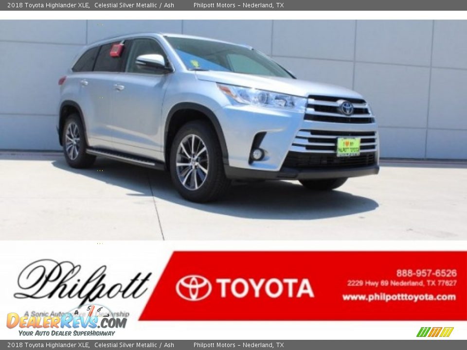 2018 Toyota Highlander XLE Celestial Silver Metallic / Ash Photo #1