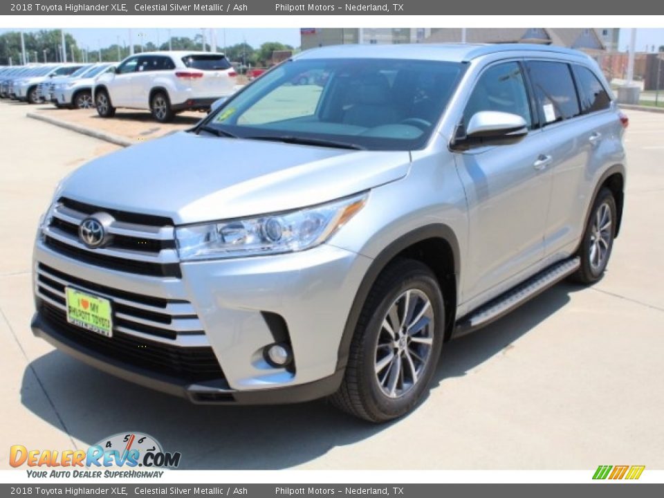 2018 Toyota Highlander XLE Celestial Silver Metallic / Ash Photo #3