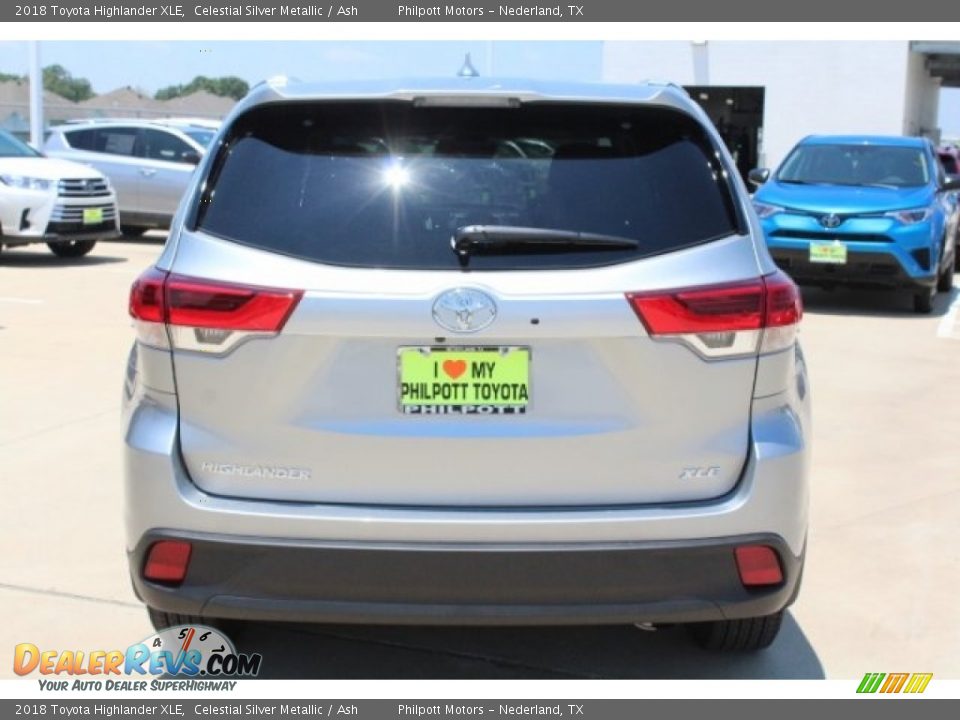 2018 Toyota Highlander XLE Celestial Silver Metallic / Ash Photo #7