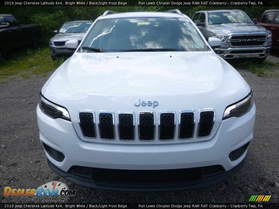 2019 Jeep Cherokee Latitude 4x4 Bright White / Black/Light Frost Beige Photo #8