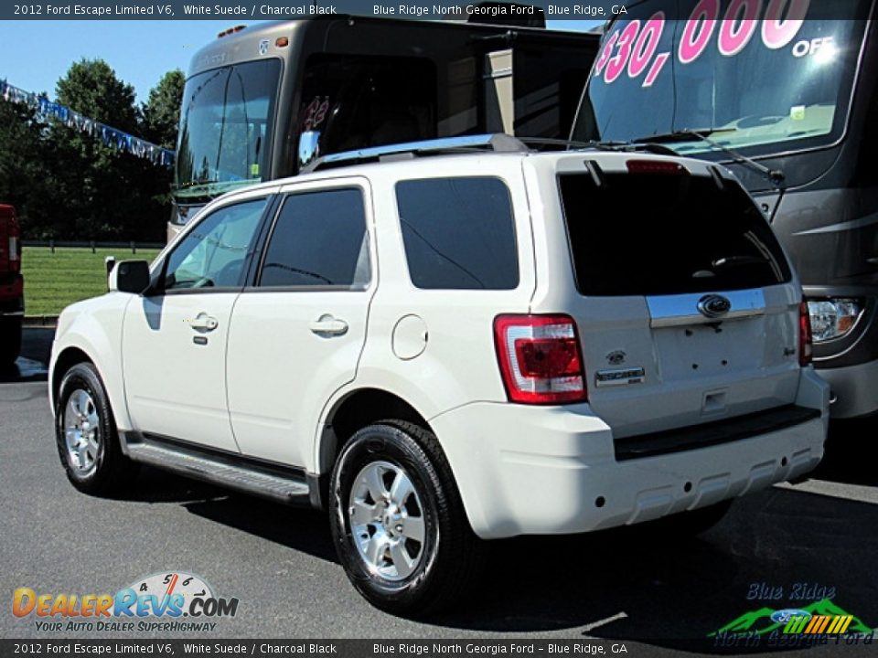 2012 Ford Escape Limited V6 White Suede / Charcoal Black Photo #3