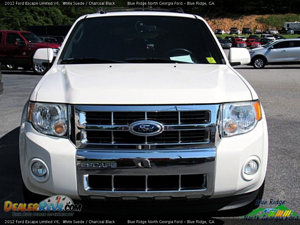 2012 Ford Escape Limited V6 White Suede / Charcoal Black Photo #8