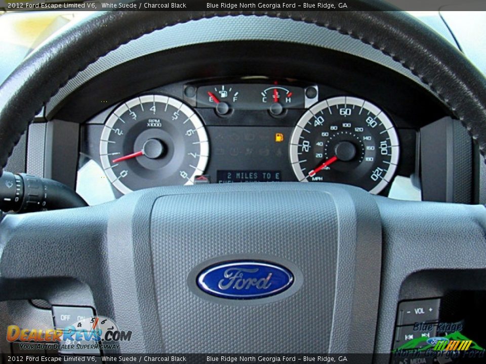 2012 Ford Escape Limited V6 White Suede / Charcoal Black Photo #16