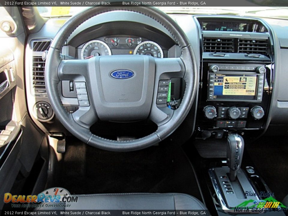 2012 Ford Escape Limited V6 White Suede / Charcoal Black Photo #23