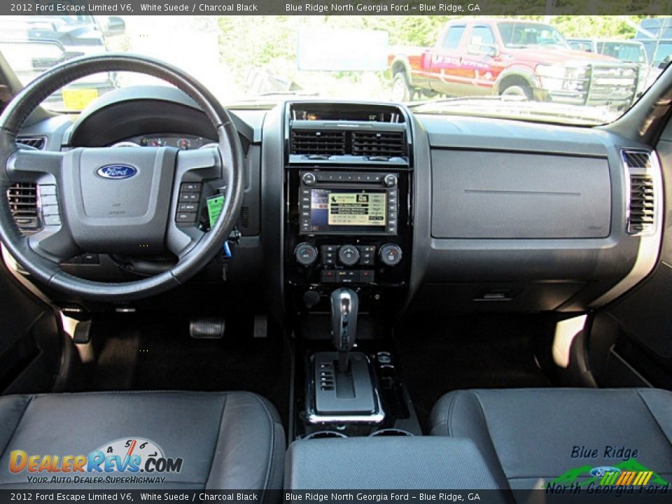 2012 Ford Escape Limited V6 White Suede / Charcoal Black Photo #24