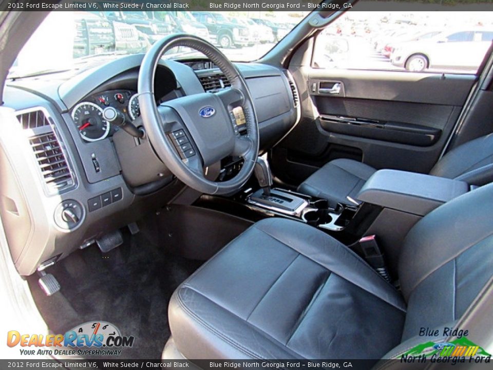 2012 Ford Escape Limited V6 White Suede / Charcoal Black Photo #28