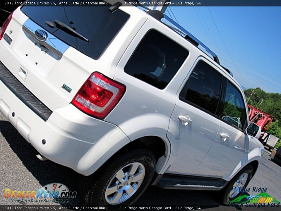 2012 Ford Escape Limited V6 White Suede / Charcoal Black Photo #33
