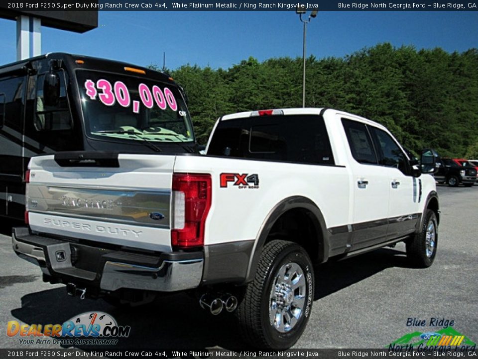 2018 Ford F250 Super Duty King Ranch Crew Cab 4x4 White Platinum Metallic / King Ranch Kingsville Java Photo #5