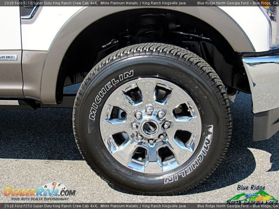 2018 Ford F250 Super Duty King Ranch Crew Cab 4x4 White Platinum Metallic / King Ranch Kingsville Java Photo #9